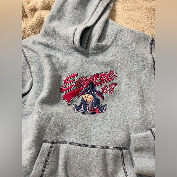 Genuine Vintage Disney Winnie the Pooh Eeyore fleece Hoodie 1968 - Picture 2 of 4
